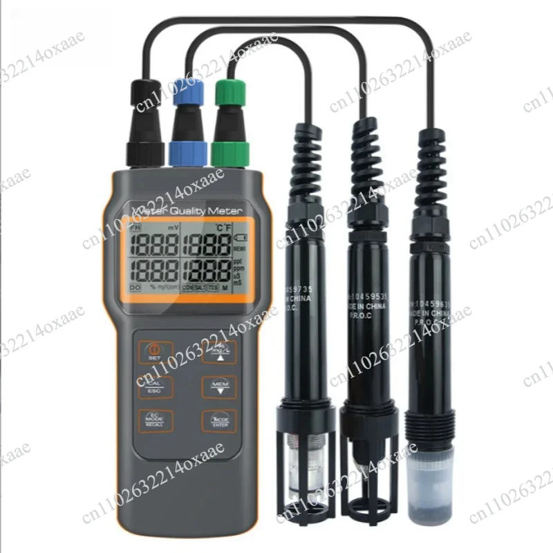 AZ86031 Waterproof IP 67 Combined water quality tester Water pH meter (pH/ COND/ SALT/TDS/DO multifunction Electronic PH meter