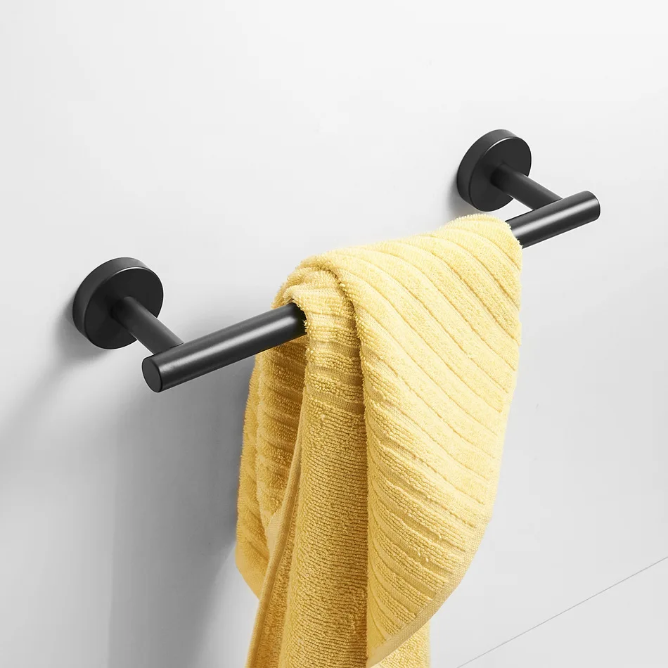 

Stainless Steel Towel Rack — Wall-Mounted, Drill-Installation Towel Bar for Bathroom & Washroom