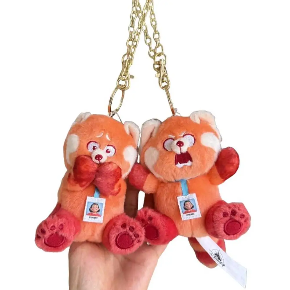 Disney Turning Red Meilin Mei Lee Angry Surprise Emojis-Serie Plüschpuppe Schlüsselanhänger Rucksack-Hängeornament Mädchen-Geburtstagsgeschenk