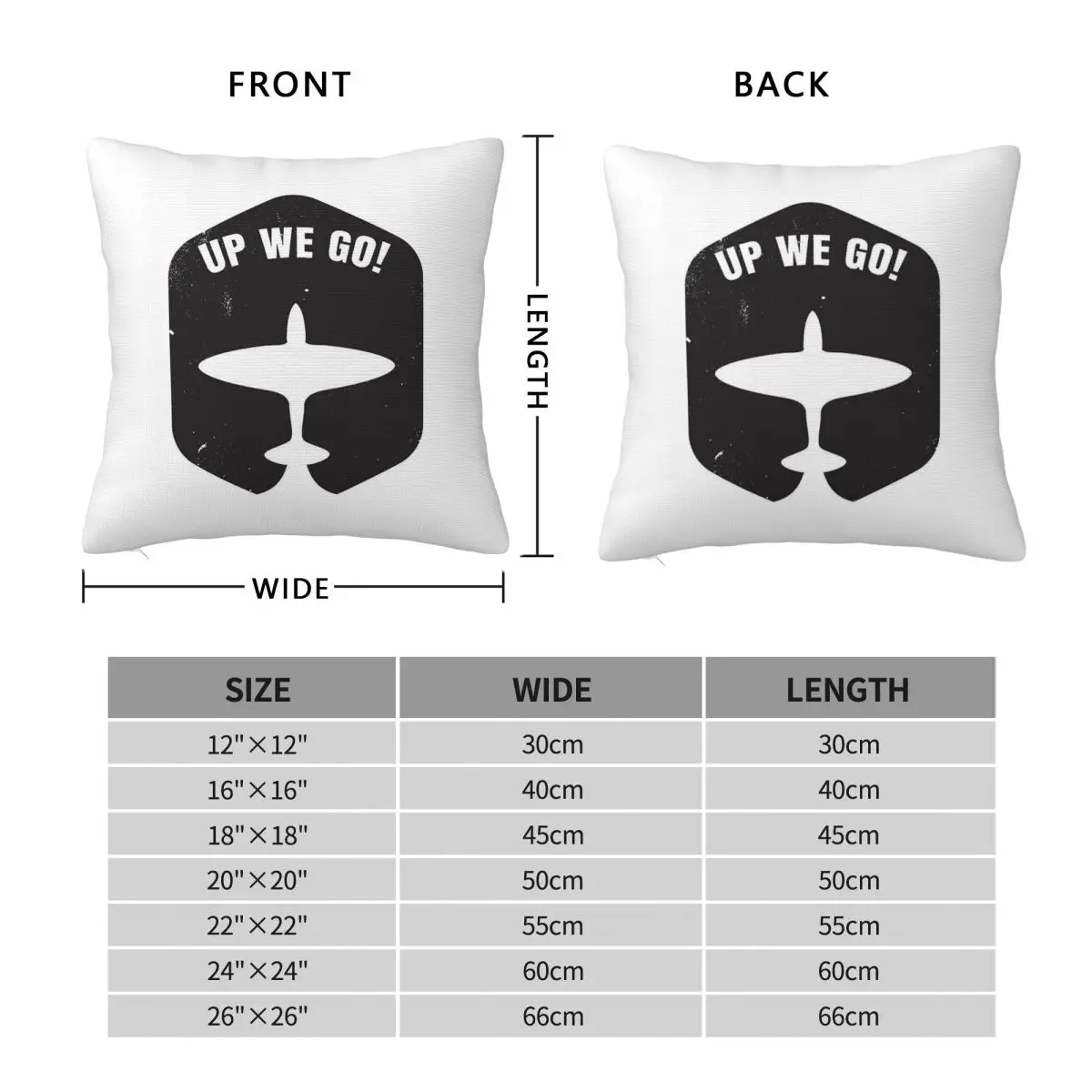 Up We Go Pilot Flying Aviation Square Pillowcase Polyester Linen Velvet Creative Decor Throw Pillow Case Car Cushion Wholesale