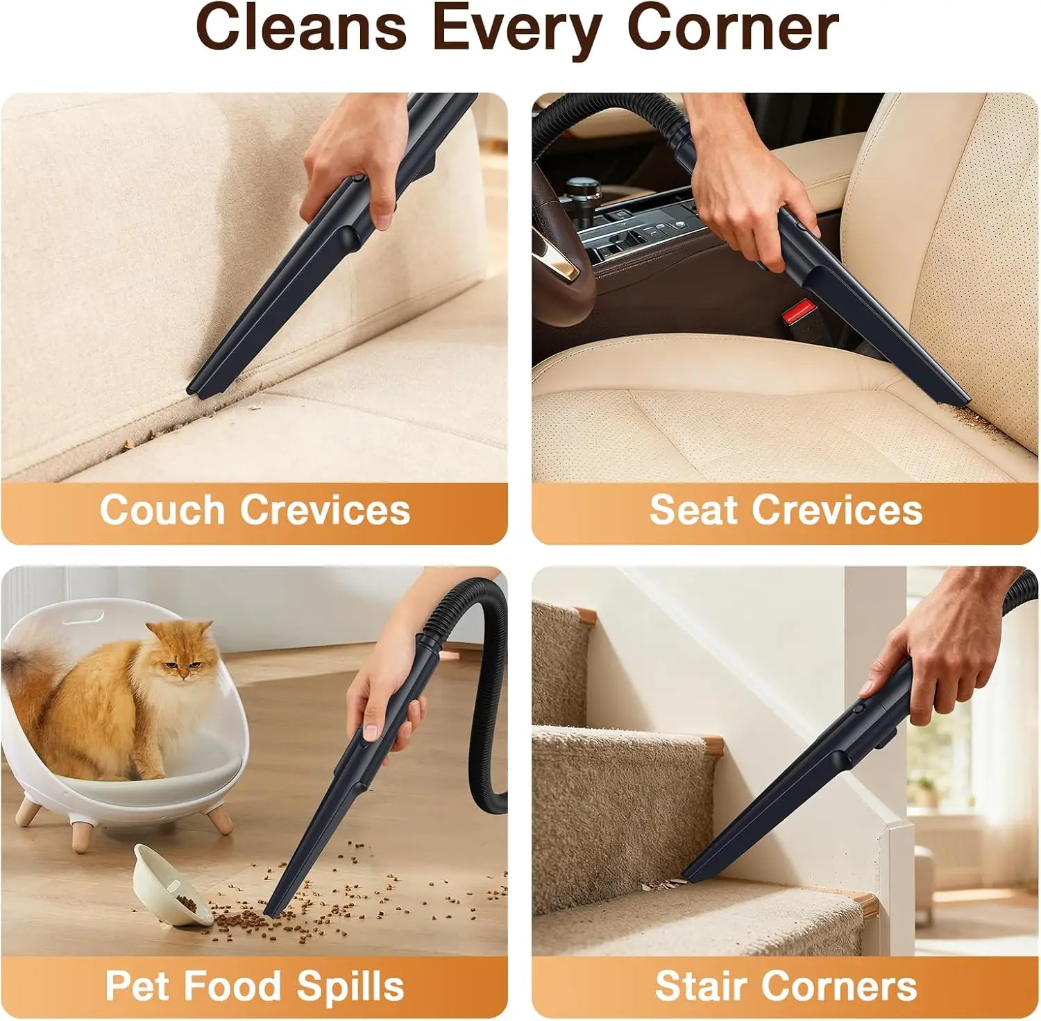 Tragbare Teppichreinigungsmaschine mit 18 kPa für die Tiefenreinigung, Fleckenreiniger für Haustiere, Möbel und Auto