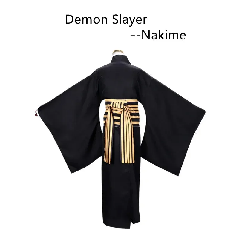 Горячий аниме-призрак No 4, Nakime, полный комплект, кимоно с поясом для женщин, карнавальный костюм на Хэллоуин, Рождественский подарок с париком