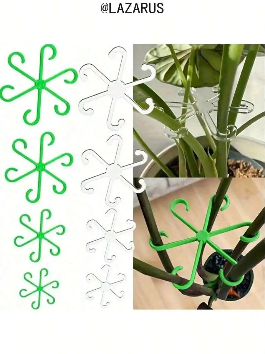 4-Pack Sturdy Plant Support Clips  Reusable Plastic Fasteners, Strong Grip for Climbing Vines, Indoor & Outdoor Use, Easy to Install.