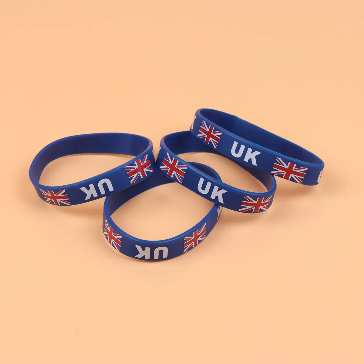 10Pcs Environmental Silicone Wristbands Country Flag Printed Sports Accessory for Football Fans Cheer