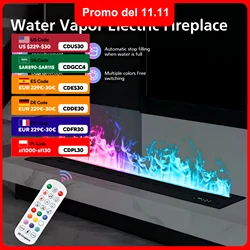 3D Atomized Fireplace With Colorful Steam Flame ECO Decorative Customized Mist Intelligent Indoor Electric Water Vapor Fireplace