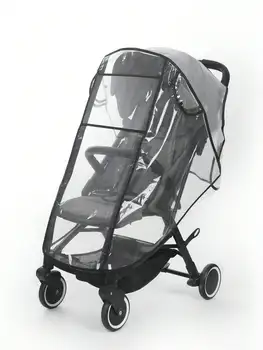 Kinderwagen-Zubehör, wasserdichte und regensichere Abdeckung, transparent, wind- und staubdicht, geöffnet für Kinderwagen-Regenmäntel