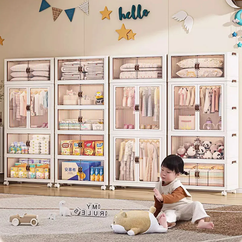 Armario de ropa de bebé, organizador de almacenamiento móvil, sistema de armario de dormitorio, aparadores de puerta, muñeca, armario barato, muebles de salón