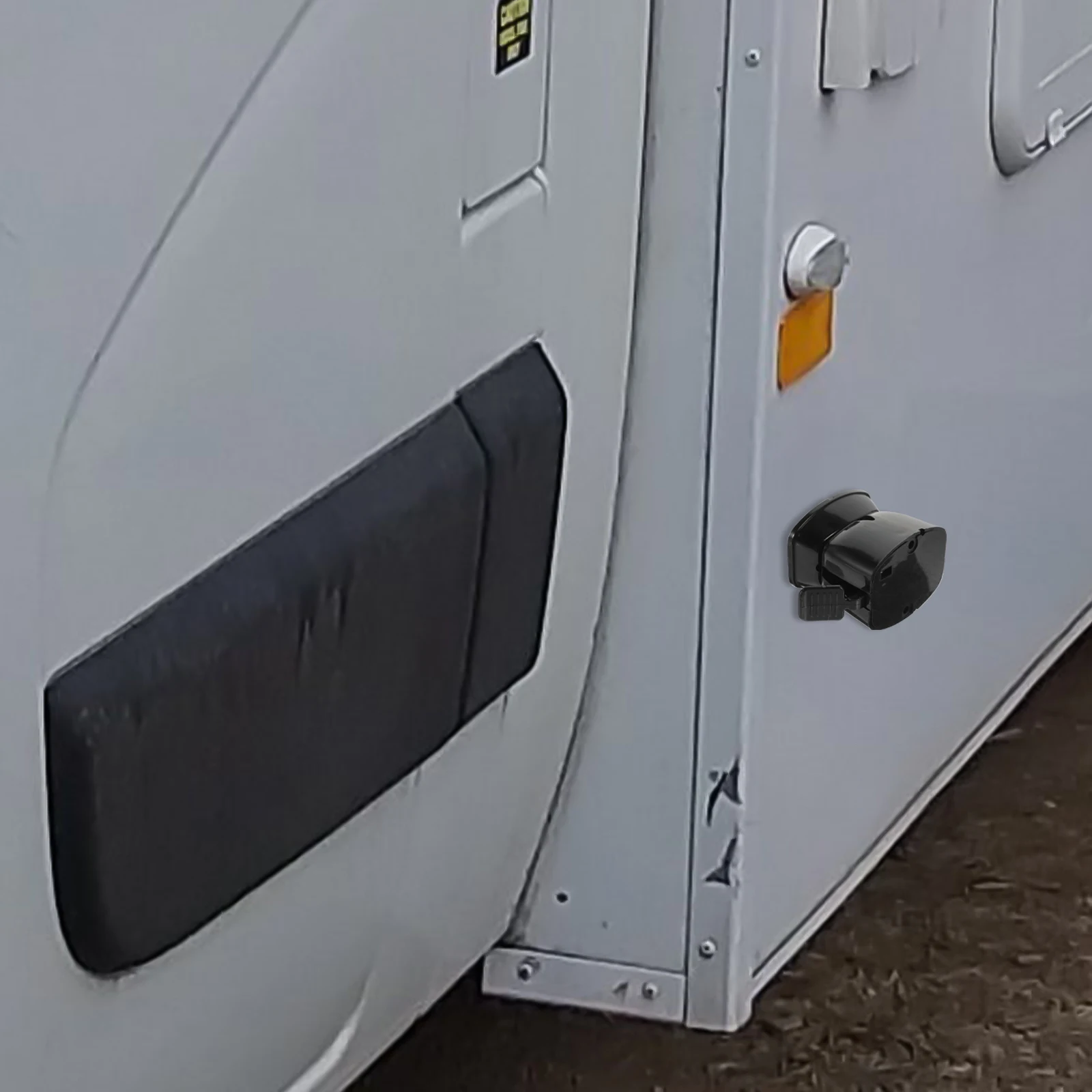 

Nylon Door Hook Safety Buckle Black Color Prevent Slamming Rv Door Holder Trailer Latch Refrigerated Truck Hook Enclosed Catch