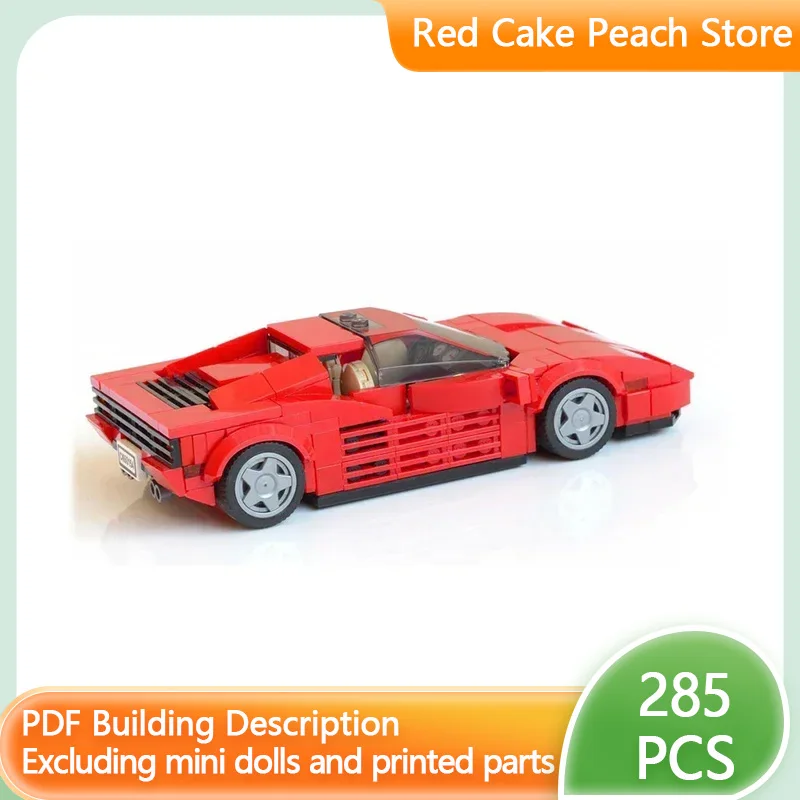 

Модель Speed Champion MOC Building Brick Testarossa Top Tier Спортивный автомобиль Модульная технология Сборка Детский костюм Игрушка в подарок Праздник