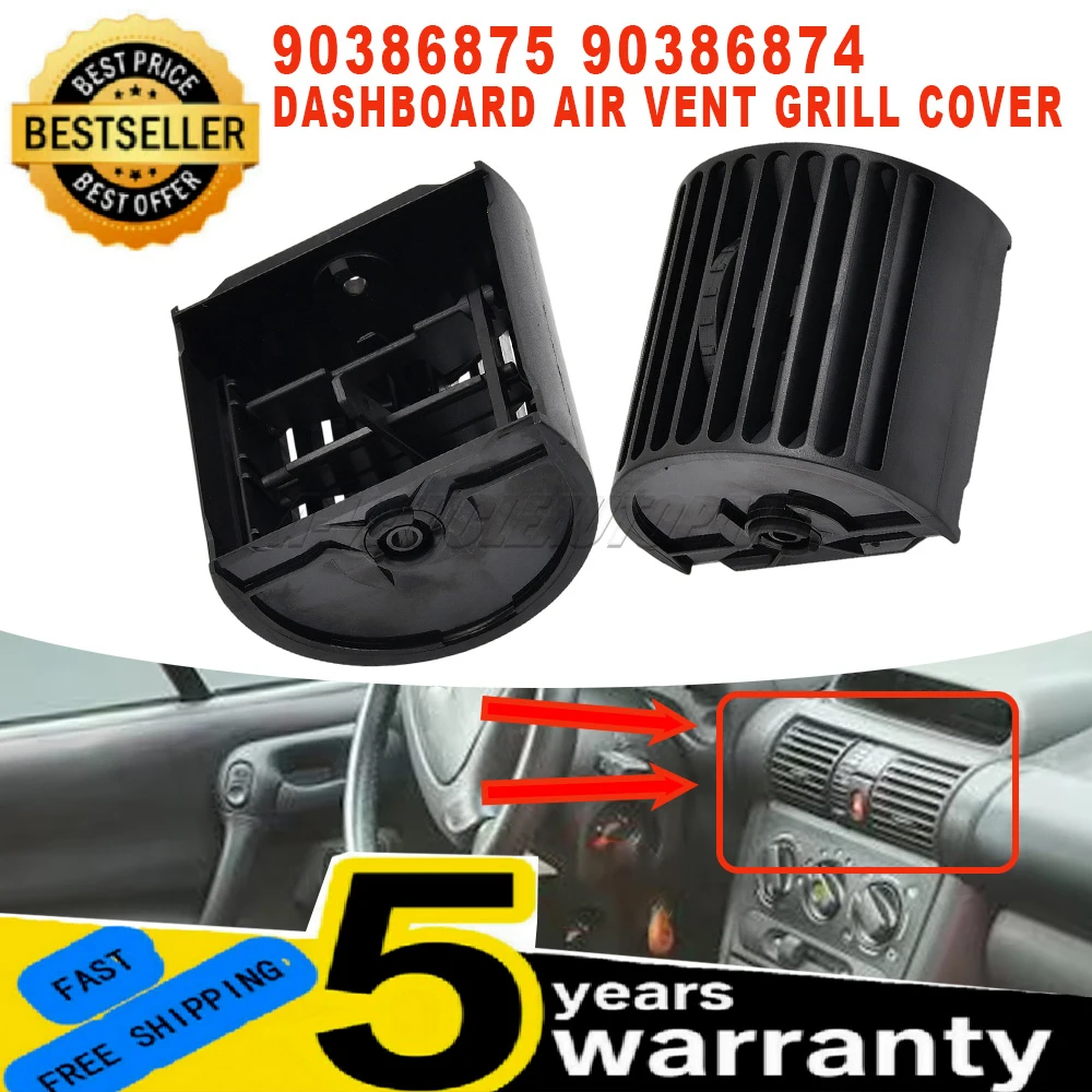 90386875 90386874 For Opel/Vauxhall Corsa B Tigra S93 Combo 1993-2001 1/2Pcs New Dashboard Air Vent Grill Cover Car Accessories