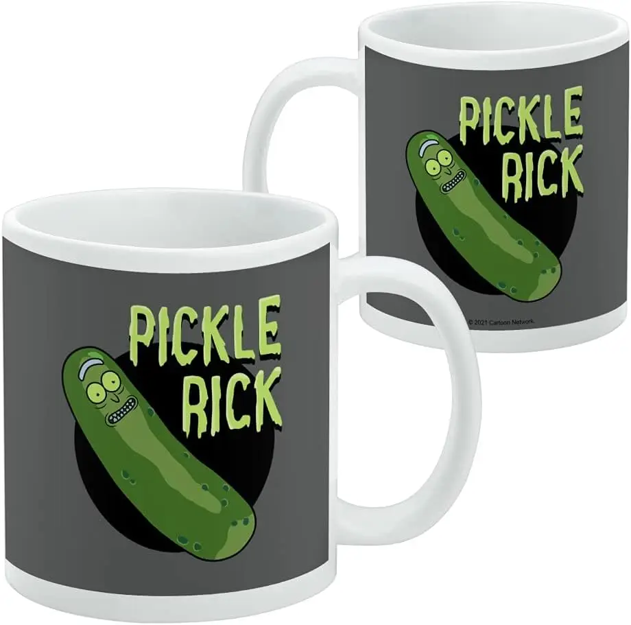 GRAPHICS & MORE Pickle Rick Ceramic Coffee Mug, Novelty Gift Mugs for Coffee, Tea and Hot Drinks, 11oz, White