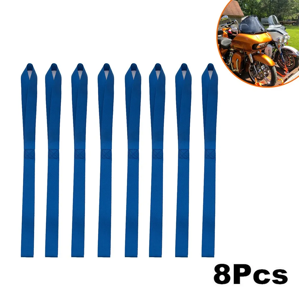 Brand New Practical Tie Down Straps Loop Soft Straps Thick Nylon Tie Towing Cargo Down Kit Ratchet Scooter Set