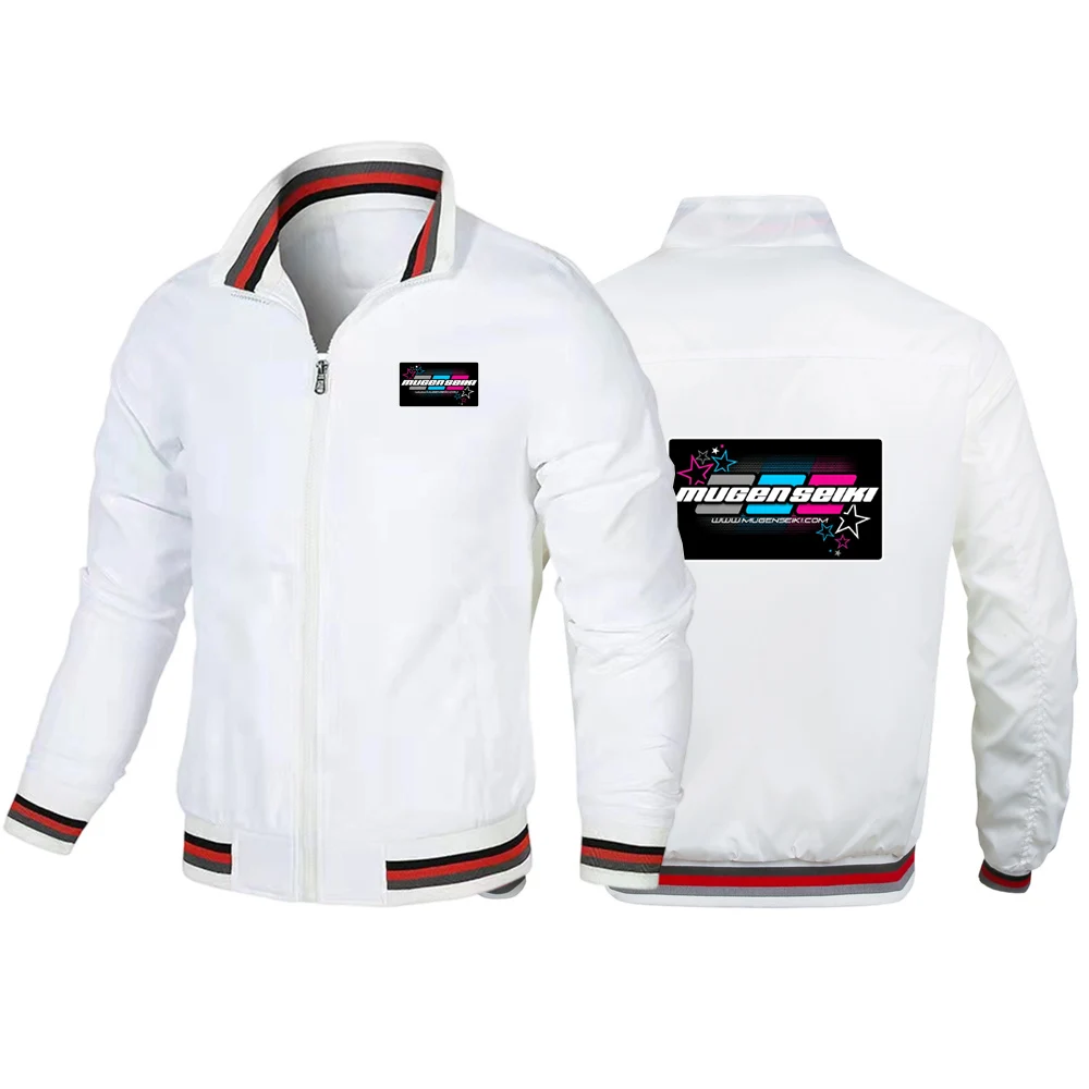 2025 Spring Autumn Men's Mugen Seiki Logo Print New Daily Street Jacket Sun Protection Windbreaker Hooded Mountain Bike Coat