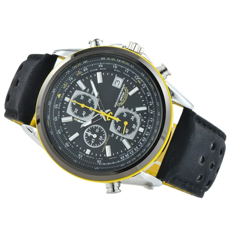 2025 ساعة كوارتز رجالية فاخرة سوار فولاذي غير قابل للصدأ كريستال الياقوت مقاوم للماء 100 متر تقويم مضيء كرونوغراف