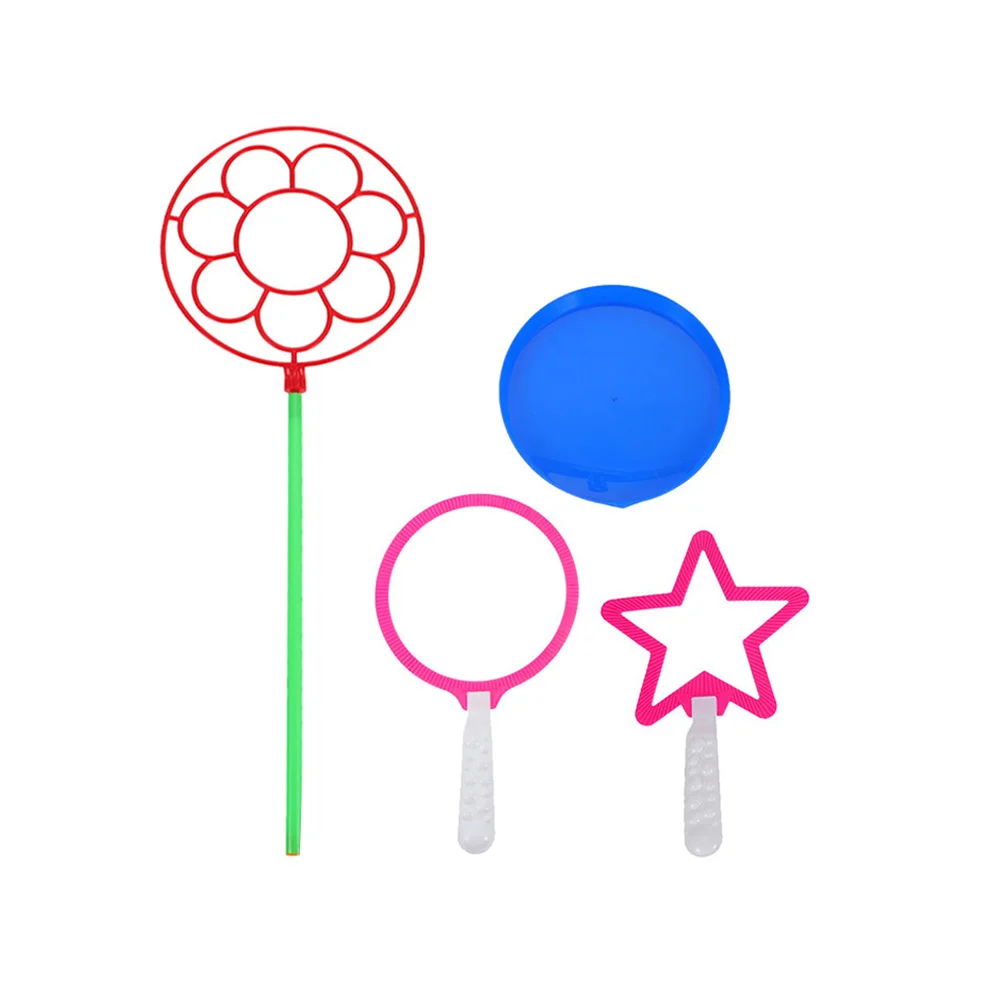 4Pcs Colorful Bubble Wands Set Assorted Color Outdoor Party Favors Durable Safe Fun Kids Gifts Bubble Wand Set