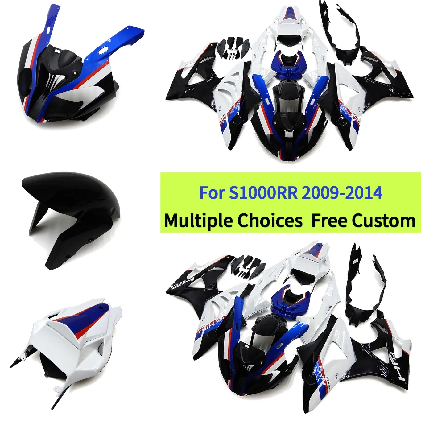 

Injection ABS Bodywork Shell Full Fairings For BMW S1000RR 2009 2010 2011 2012 2013 2014 Motocycle Plastic kit