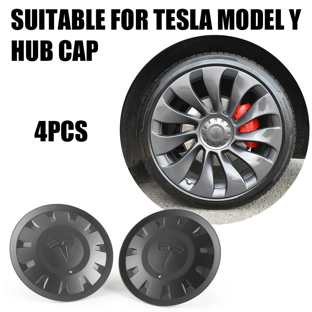 

4pcs Original Car Wheel Hubcap Cover Hub Caps Replacement Wheel Cap Accessories For Tesla Model Y Performance 2021 2022 2023