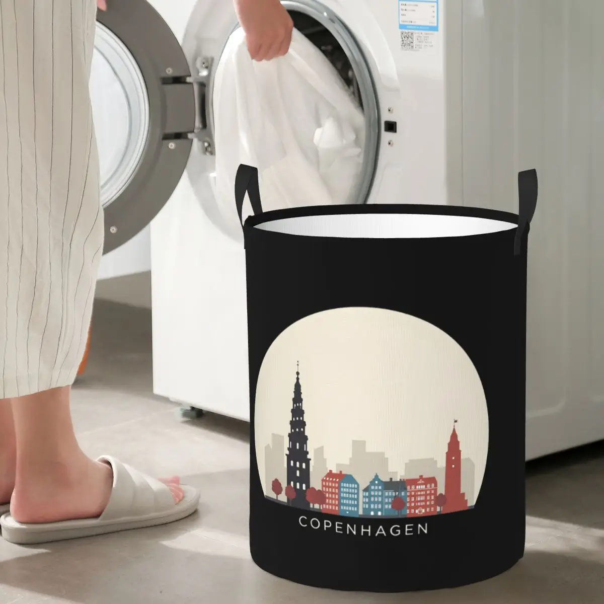 جامع الغسيل كوبنهاجن أيقونة السفر سلة الغسيل القابلة للطي منظم منزلي الأطفال سلة غسيل منظم منزلي #1