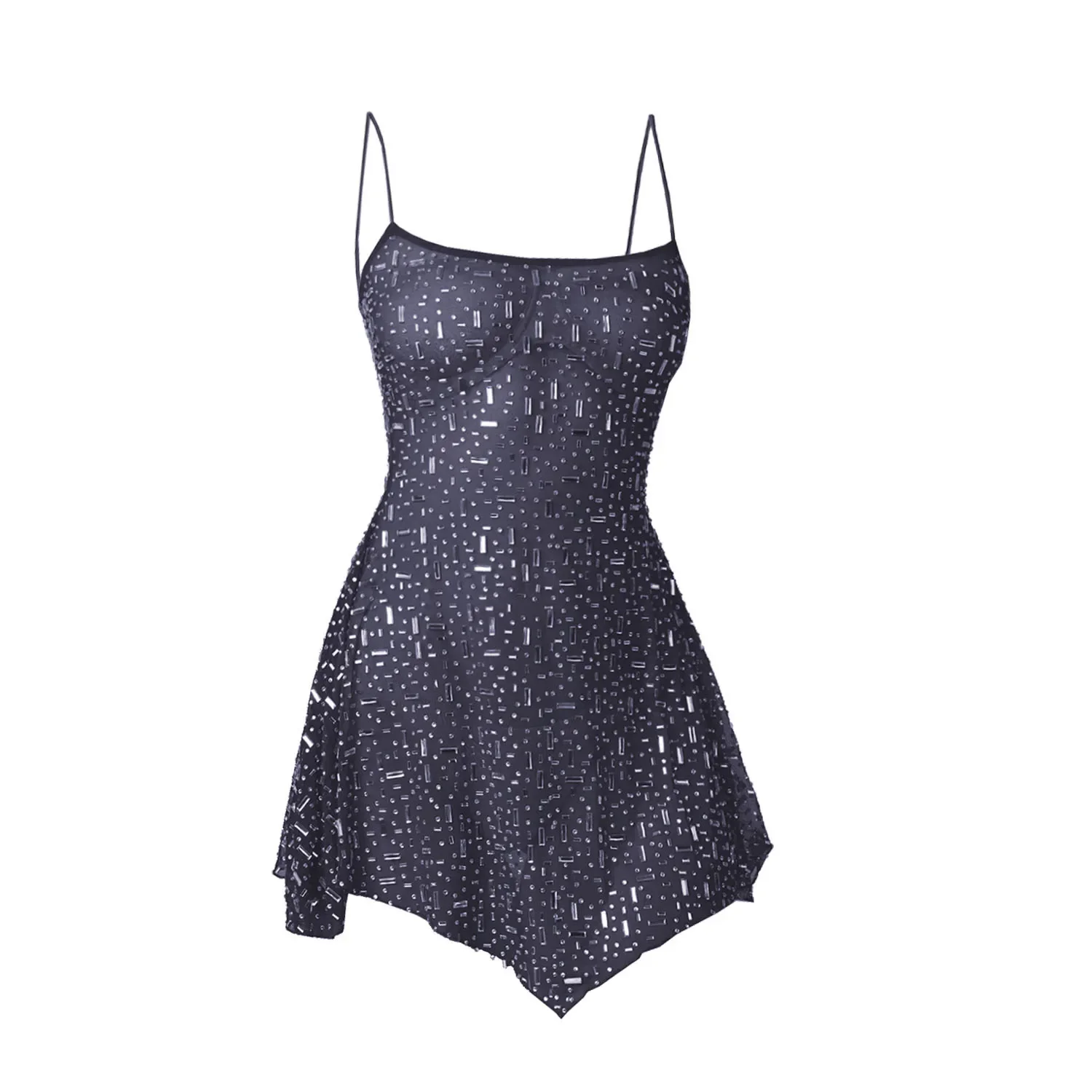 Sexy Diamond Semi-perspective Short Clus Party Dress