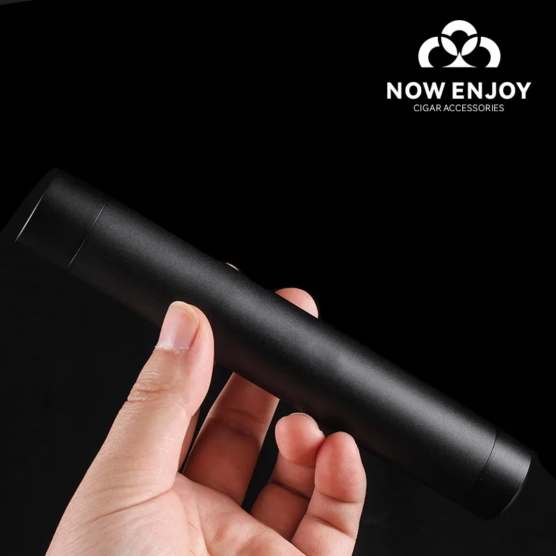 Metal Cigar Moisture-Retaining Tube, Single Cigars Case Storage Pipe Travel Pocket Smoking Accessories Tool Gift