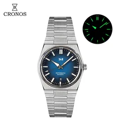 Cronos SH Stainless Steel Diver Men Watch Automatic PT5000 Bracelet 40mm 10 ATM