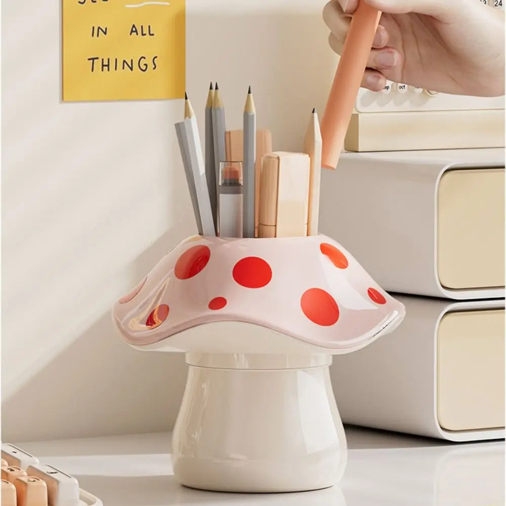 Mushroom Shape Mushroom Storage Box Multifunctional Design Storage Container Polka Dot Storage Box Polka Dot Pattern