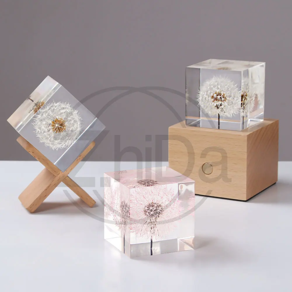 Resin Dandelion Specimen Desktop Decor Ornament Gift