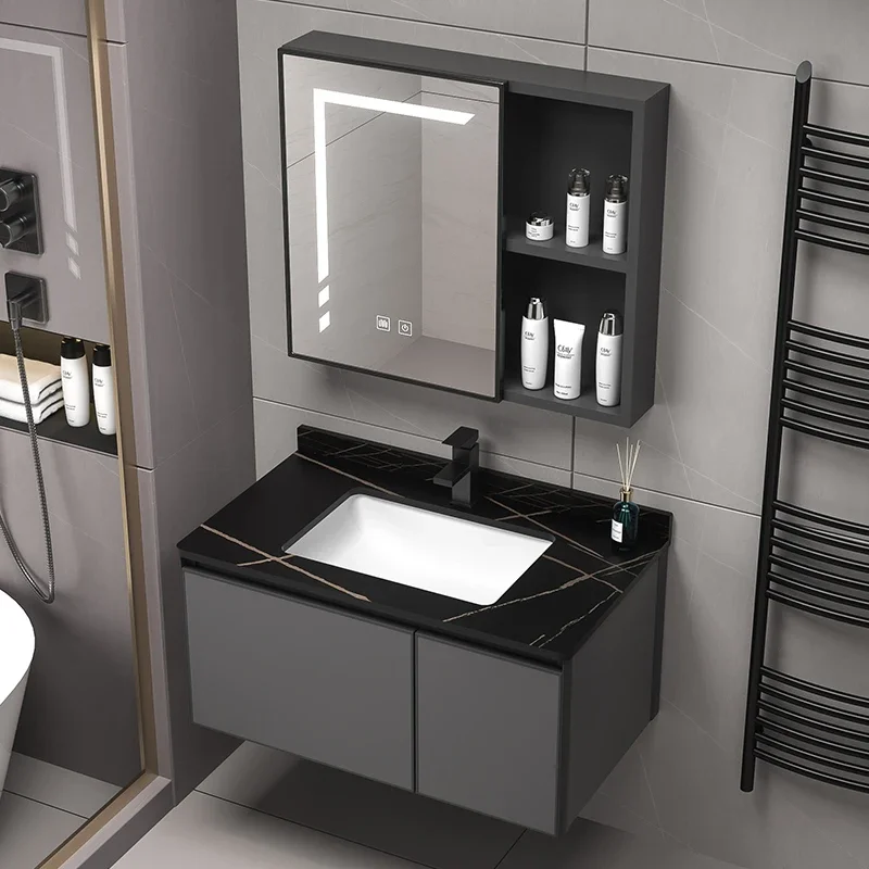 

New thickened aluminum alloy bathroom cabinet ceramic integrated basin toilet wash basin cabinet combined toilet washbasin basin