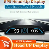 Velocímetro automático GPS/OBD HUD, pantalla frontal a bordo, ordenador, reloj Digital, Monitor de alarma, accesorios para automóviles para todos los coches