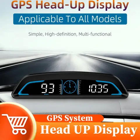 GPS/OBD HUD 자동 속도계 헤드 업 디스플레이 온보드 컴퓨터 디지털 시계 알람 모니터 모든 자동차 용 자동차 액세서리