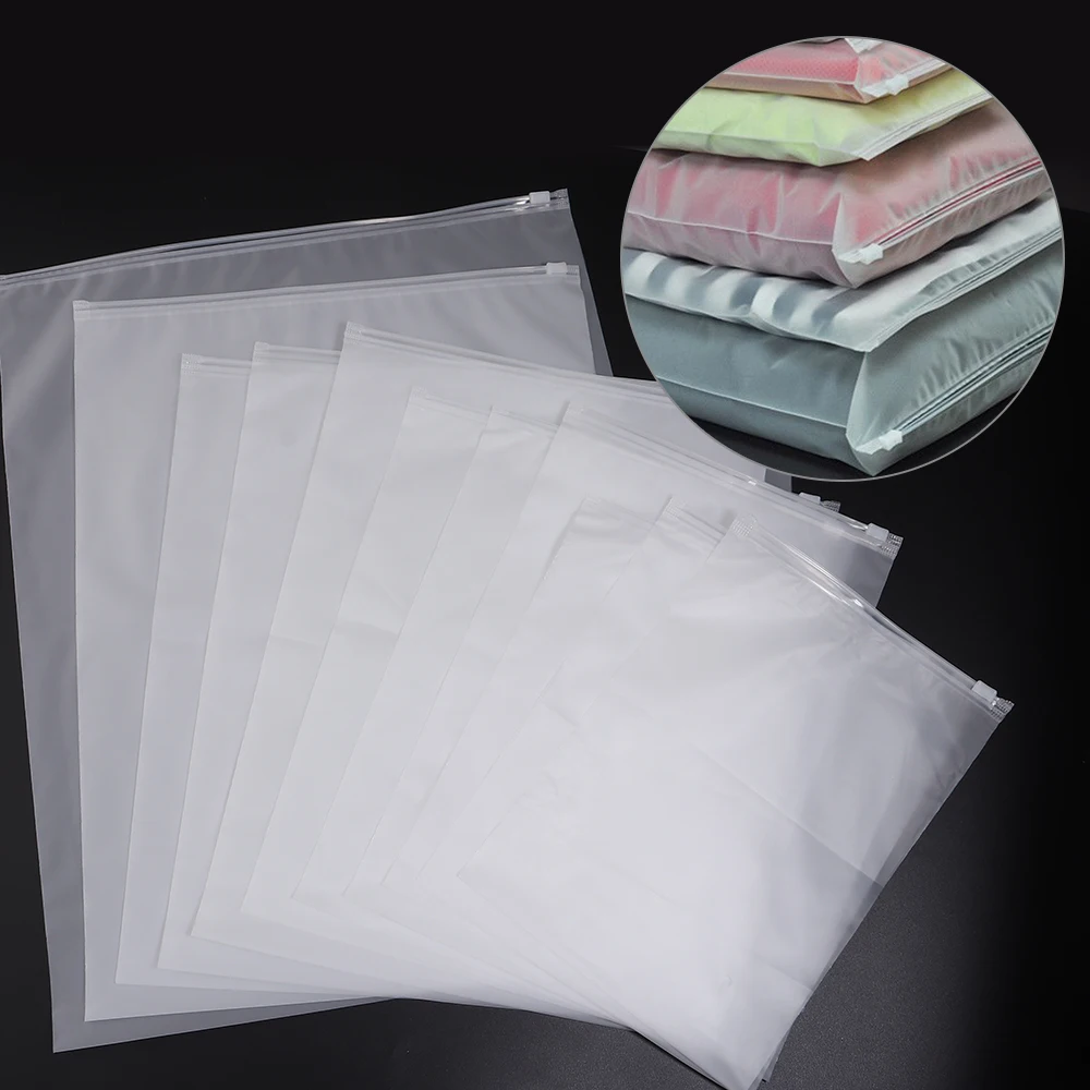 5-10 Stück/Set Mattierte Reißverschlusstaschen für Zuhause und Reisen, Aufbewahrung von Kleidung und Unterwäsche, Verpackungsbeutel mit Luftloch, Organizer, Wiederverwendbare Tasche – Detail 4