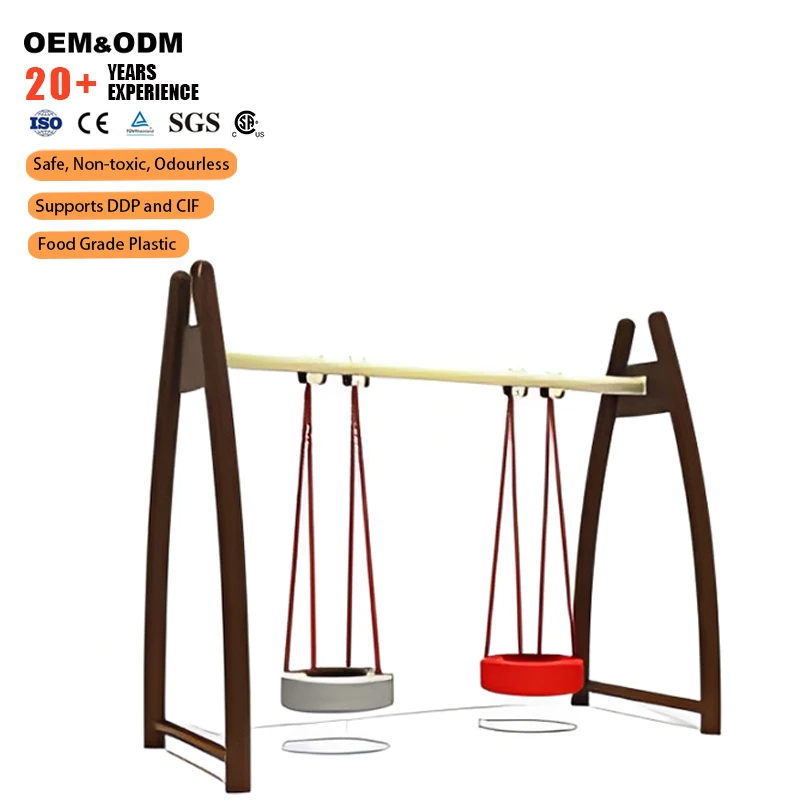 Robust Synthetic Rubber Multi-Seat Swing Unit For Early Learning Center Factory Direct Price
