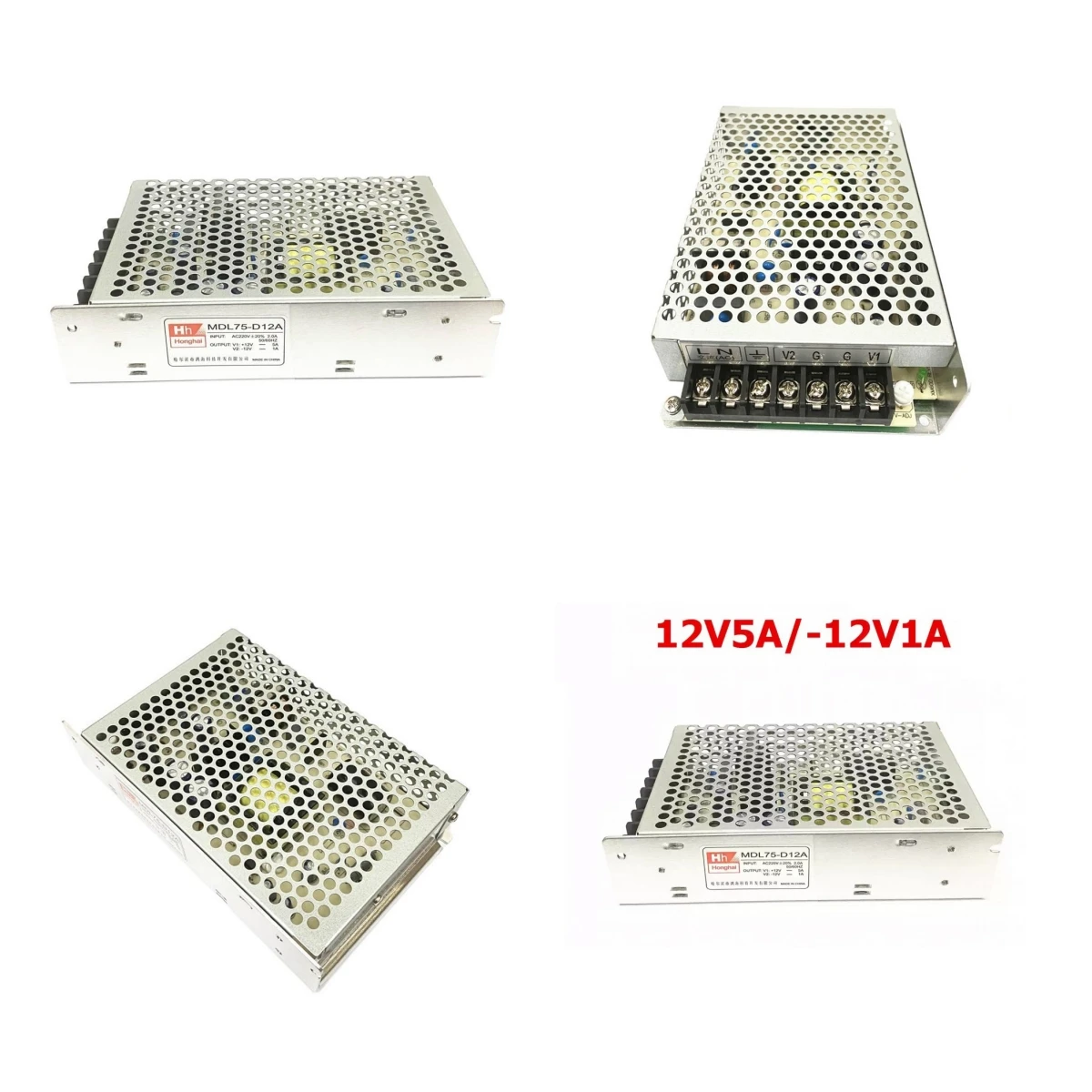 Dual-output Instrument Monitoring Power Supply Module AC-DC Converter AC220V to DC12V 5A/-DC12V 1A Dual-output Power Supply