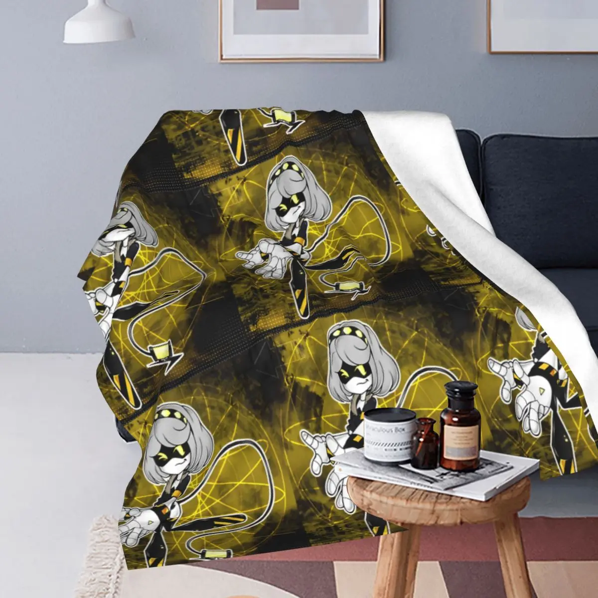 Murder Drones V Velvet Throw Blanket Anime Blankets for Bed Bedroom Soft Bedroom Quilt