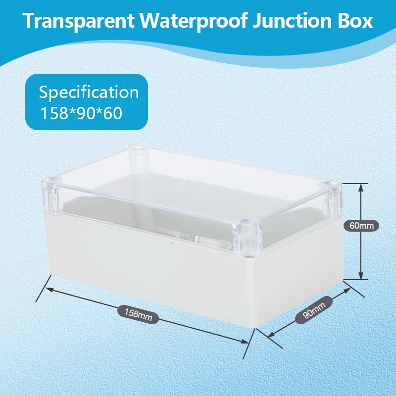 IP67 Kunststoff Transparente Wasserdichte Gehäuse Box für Outdoor Elektronische Projekte Elektrische Instrument Junction Gehäuse Schützen