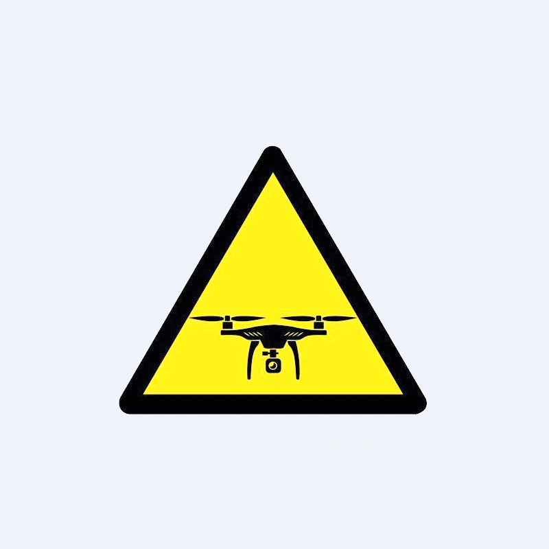 11cm*9cm Warning Car Sticker Caution Drones Reflective PVC Decal Waterproof Sunscreen Accessories,KK