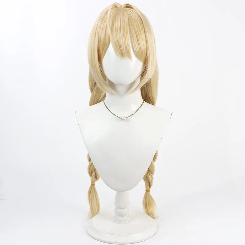 أنيمي لعبة كلوستر شعر مستعار تأثيري ذيل حصان مزدوج الاصطناعية ألياف مقاومة للحرارة الشعر هالوين كرنفال حفلة الدعامة للنساء الفتيات