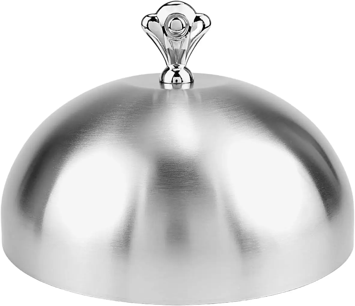 

Food Tent Cover 10.2 Inch Stainless Steel Basting Cover Cheese Melting Dome Food Cover Dome Serving Plate Dish Dome for