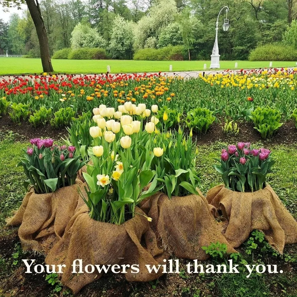 Anti-freezing Frost Protection Covers Natural Jute Burlap Keeping Warm Winter Plant Cover Against Cold Breathable