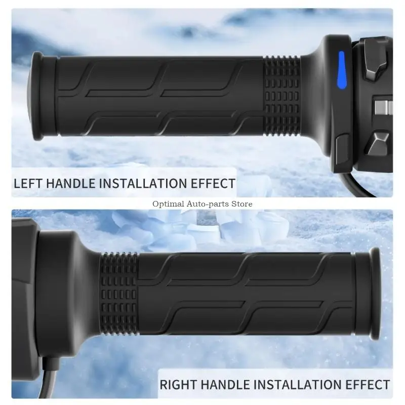 6 Mode Adjustable Heated Motorcycle Grips Intelligent Power Management Rapid Heating Technology Handlebar Heating System