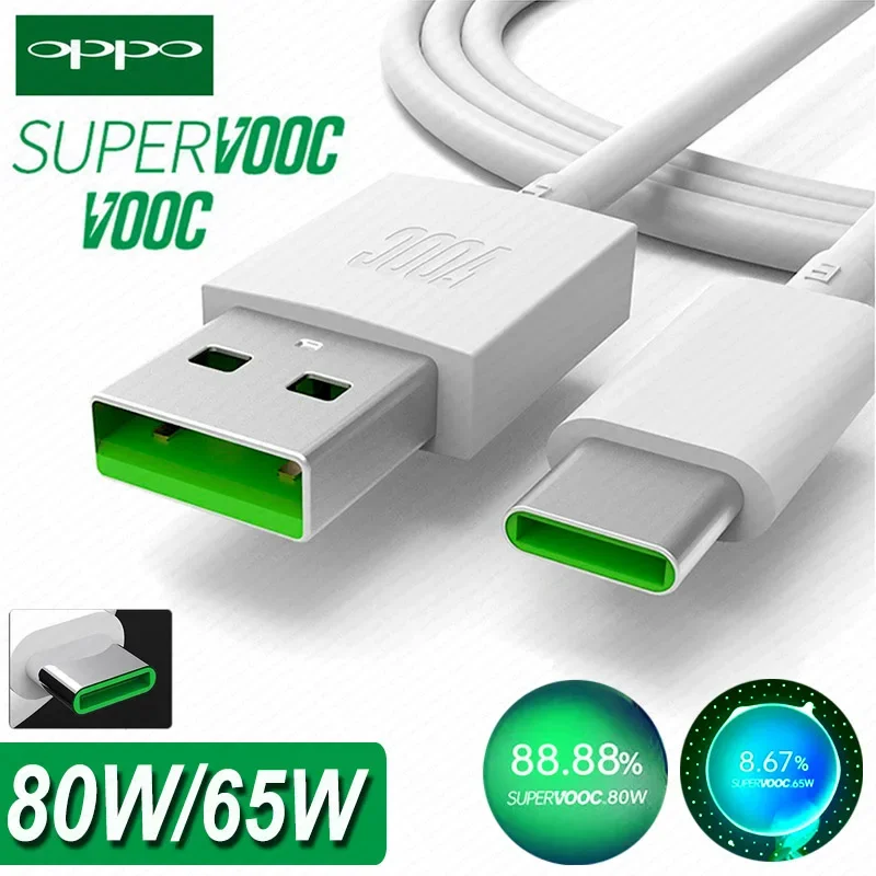 OPPOケーブル Supervooc Vooc 80W 65W USB Type C急速充電器 Oppo Find