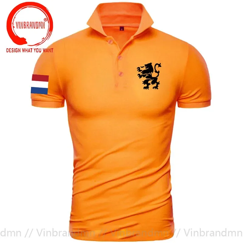 Funny Nederland Dutch Lion Coat of Arms Polo Shirt Men Netherland Amsterdam Polo Shirts Man Holland Polo T Shirts Camiseta Shirt view 2