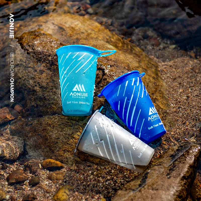 

Спортивная бутылка для воды AONIJIE 200 мл, кружка для бега и мягкой воды, питьевая бутылка, Складная портативная бутылка для воды для марафона, бега, велоспорта, тренажерного зала