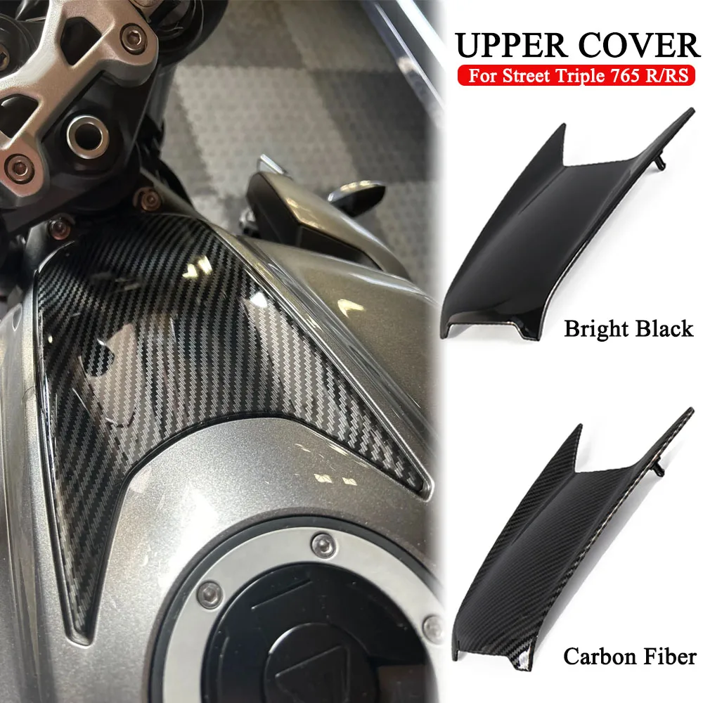 

New For Street Triple 765 R / RS 765R 765RS 2023-2024 Motorcycle Fuel Tank Air Box Front Upper Cover Carbon Fiber Fairing Cowl