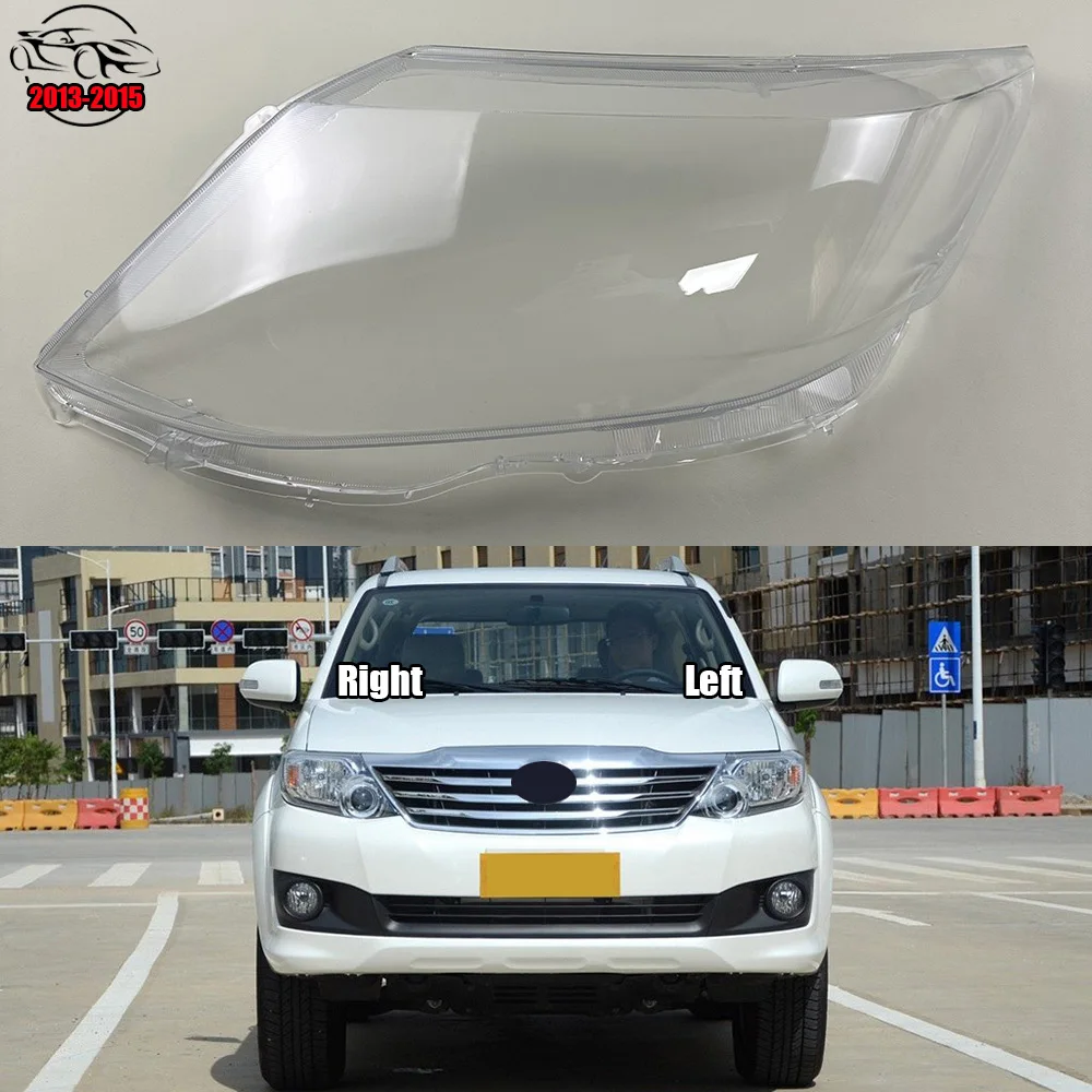 

For Toyota Fortuner 2013 2014 2015 Transparent Lampshade Lamp Shade Front Headlamp Shell Headlight Cover Lens Plexiglass