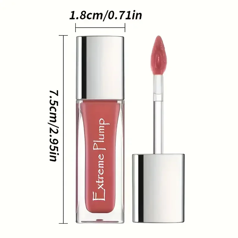 Waterproof Lip Gloss - Hydrating Mirror Finish, Sweat-Proof, Ideal for Daily Use & Holiday Gifts.