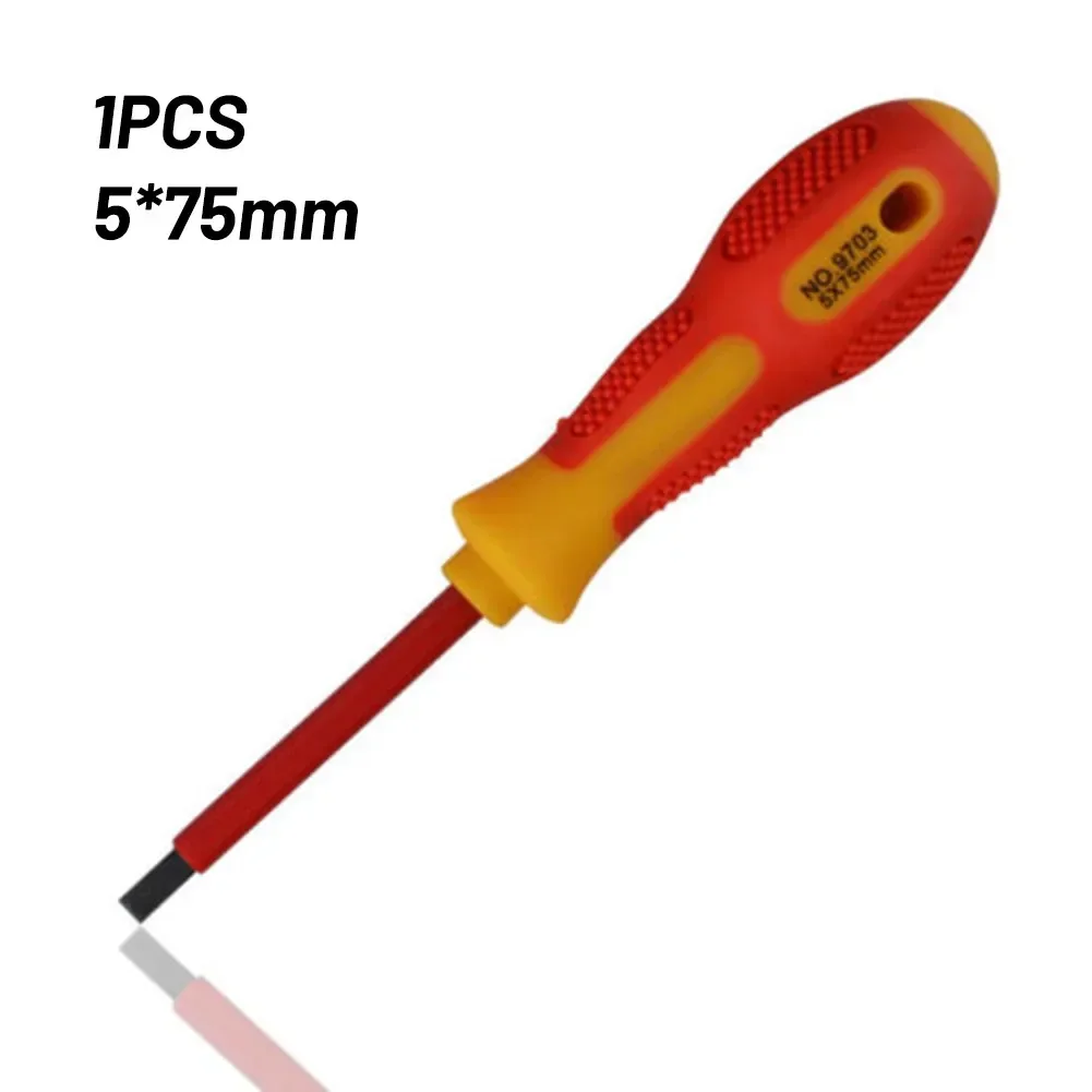 Tournevis Électrique à Main Isolé, Kit d'Outils d'Électricien à Tête Plate/Transversale, 1000V