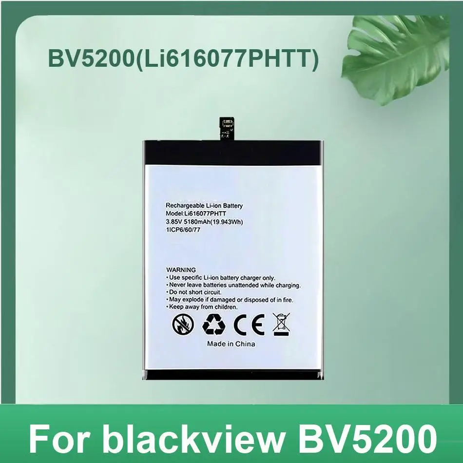 

5180 мАч BV5200 Li616077phtt Аккумулятор мобильного телефона для перезаряжаемой премиум-класса Blackview
