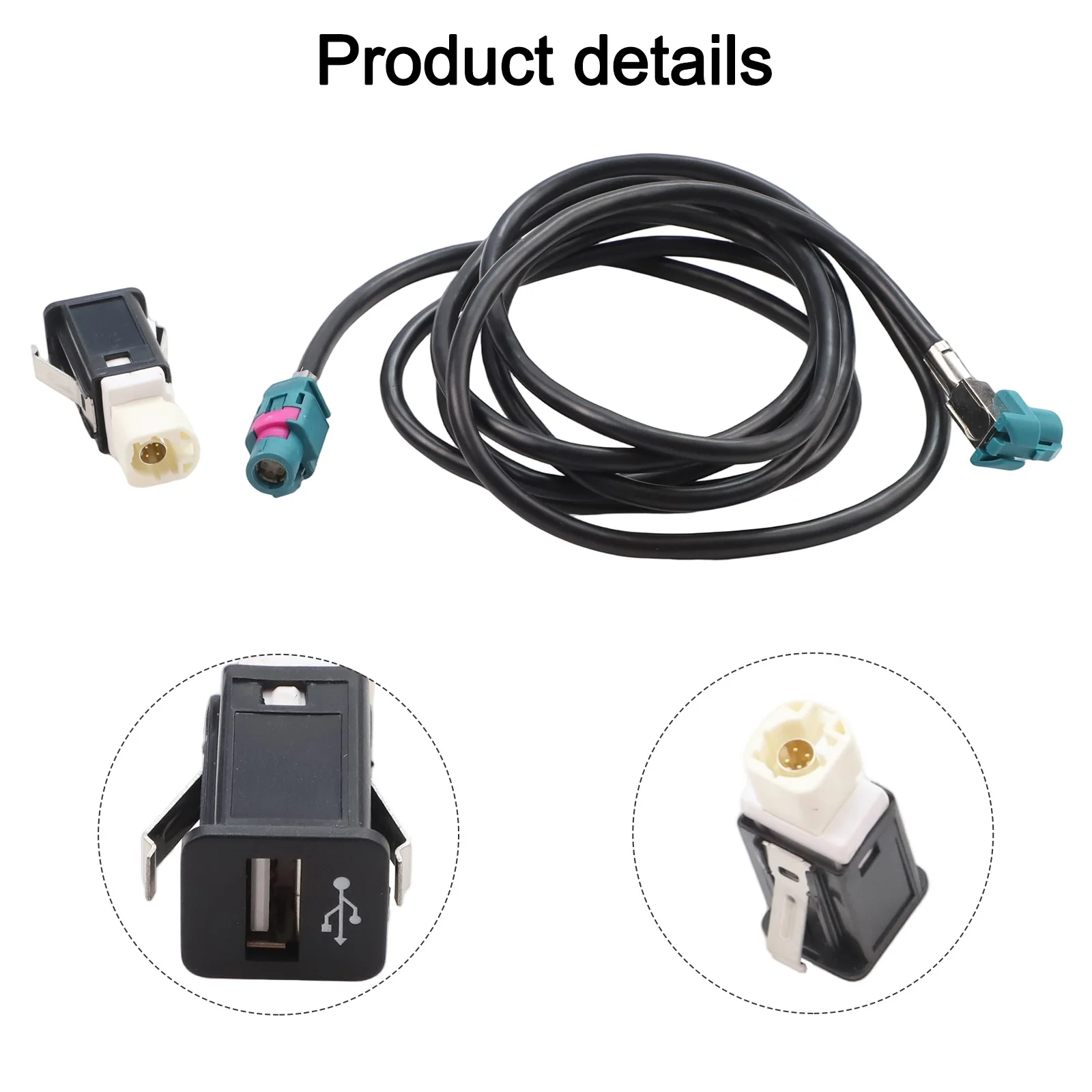 USB Interface Cable Car USB Cable 100CM 4 Pin Connection Cable Adapter Reliable Performance Wear-resistant Material