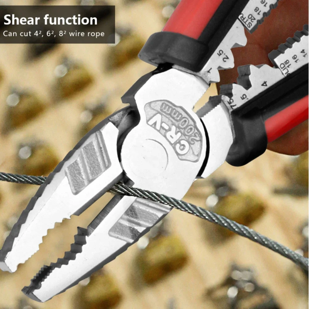 

New 7-in-1 Multifunctional Pliers Crimping Tool, Wire Stripping Pliers, Cable Crimping Pliers, Electrician's Pointed Nose Pliers